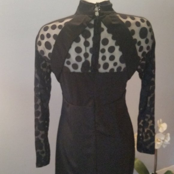Coco & Tashi LBD with sheer sleeves NWT - Picture 3 of 6